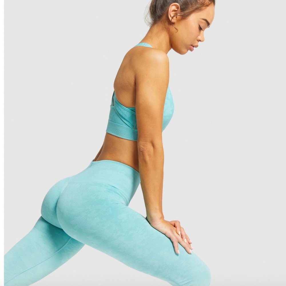 Gymshark Adapt Camo Leggings (Light Green)